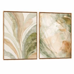 Quadro Decorativo Composição Duplo Bege Aquarela