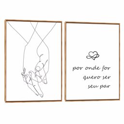 Quadro Decorativo Composição Duplo Ser Seu Par