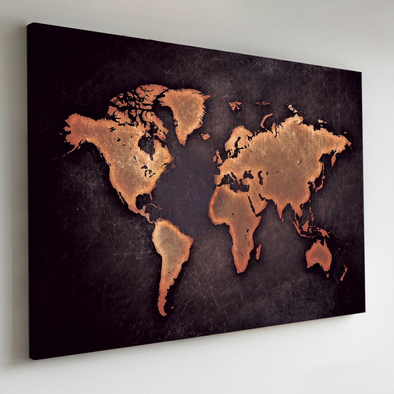 Quadro Outlet - Mapa Mundi Vintage 140x93cm Borda Infinita - 30% Off