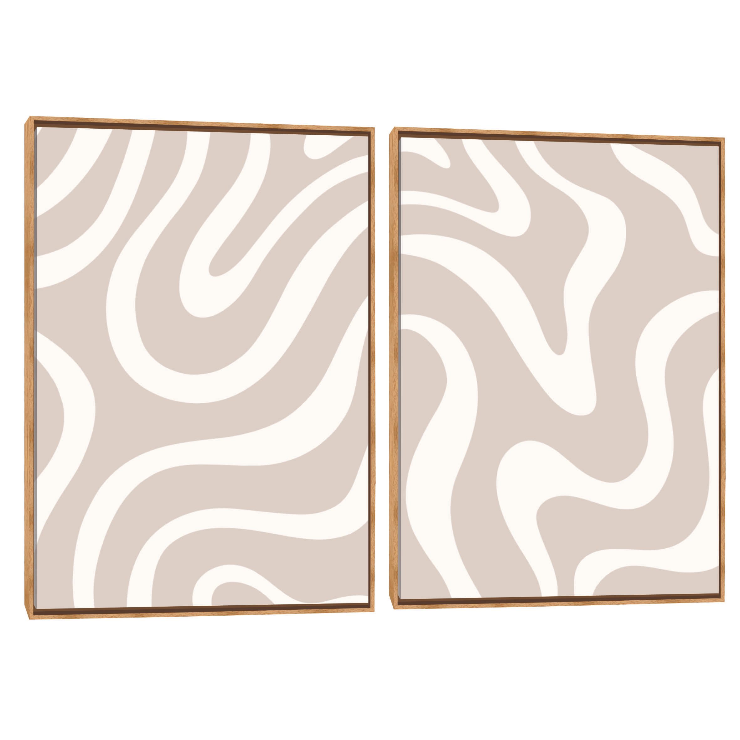 Quadro Decorativo Composição Duplo Ondulante