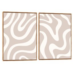 Quadro Decorativo Composição Duplo Ondulante