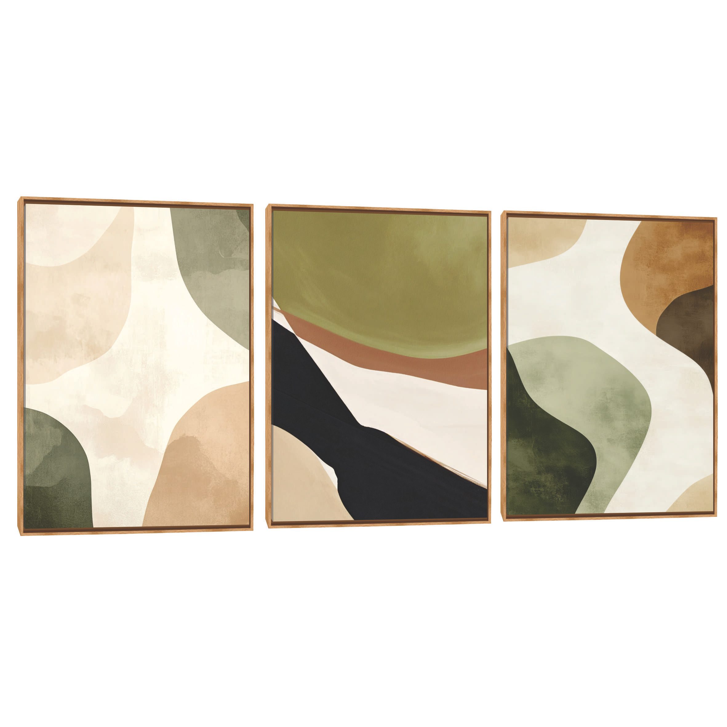 Quadro Decorativo Composição Trio Orgânico Terra