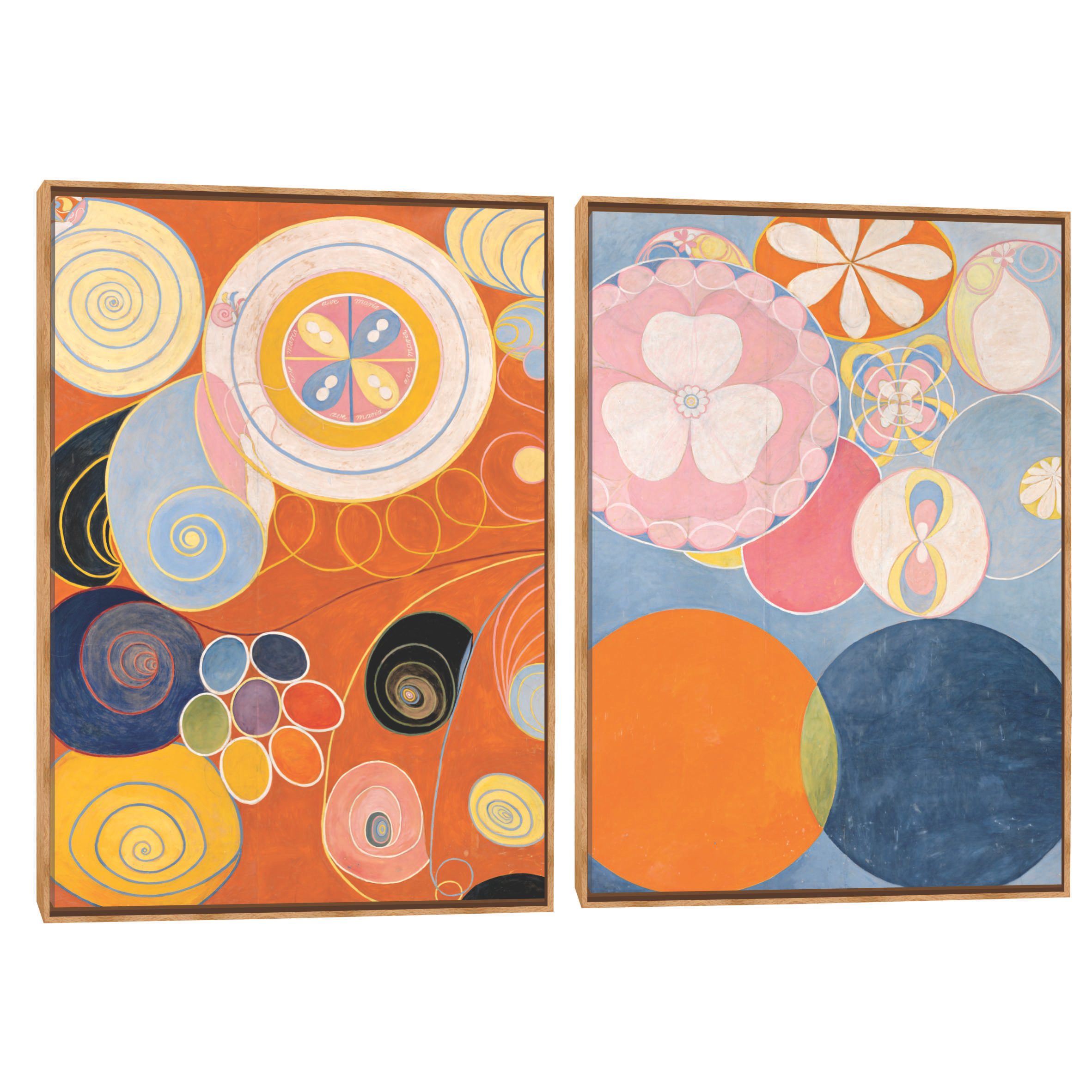 Quadro Decorativo Composição Duplo Hilma AF Klint 