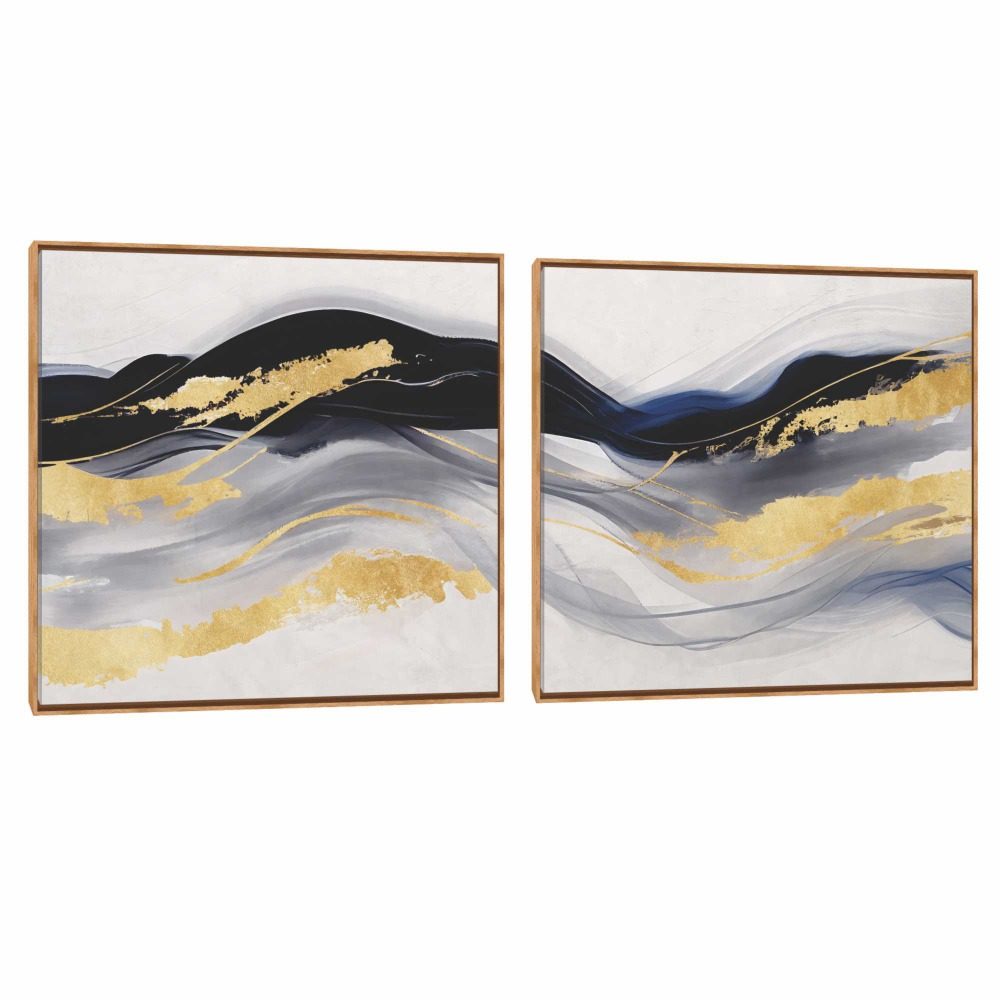 Quadro Decorativo Composição Moderno Golden