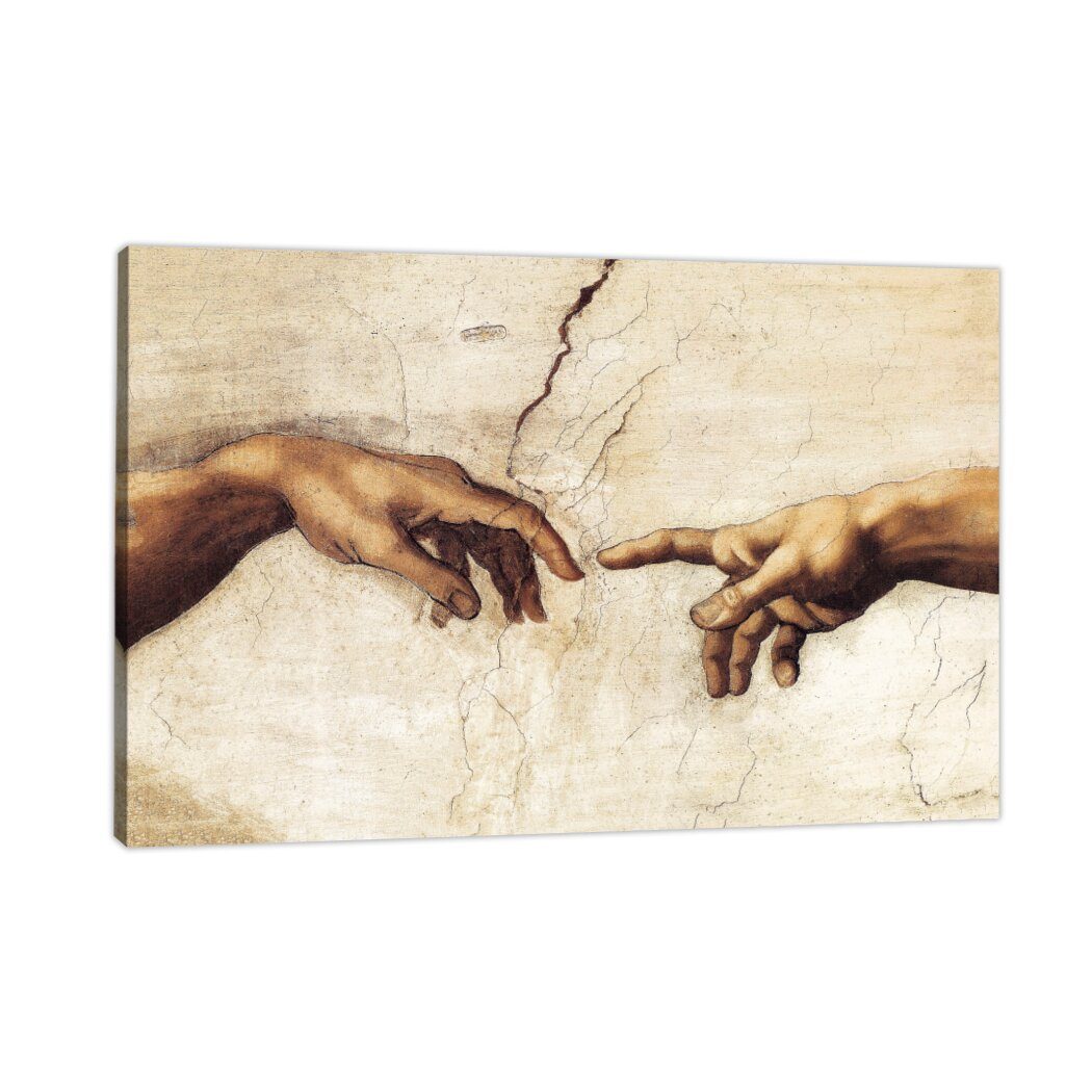 Quadro Outlet - Michelangelo - A Criação 90x60cm Borda Infinita - 30% Off
