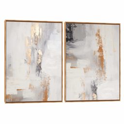 Quadro Decorativo Composição Duplo Abstrato Tx Slim