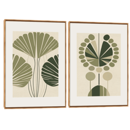Quadro Decorativo Composição Duplo Abstrato Boho II