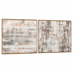 Quadro Decorativo Composição Duplo TX Abstrato Antigo