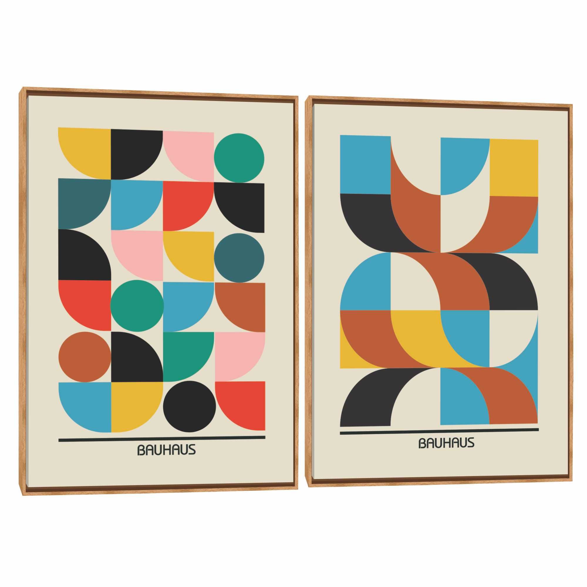Quadro Decorativo Composição Duplo Bauhaus III