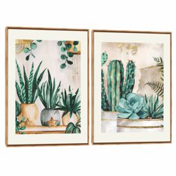 Quadro Decorativo Composição Duplo Cactus