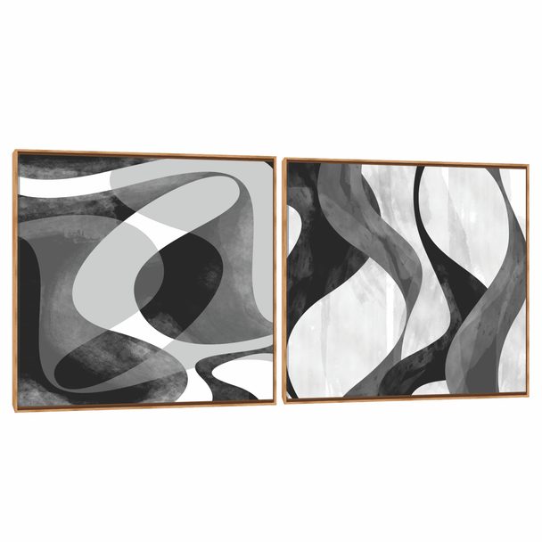 Quadro Decorativo Composição Duplo Contraste