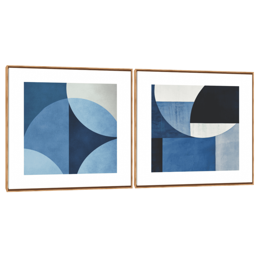 Quadro Decorativo Composição Duplo Efeito Blue