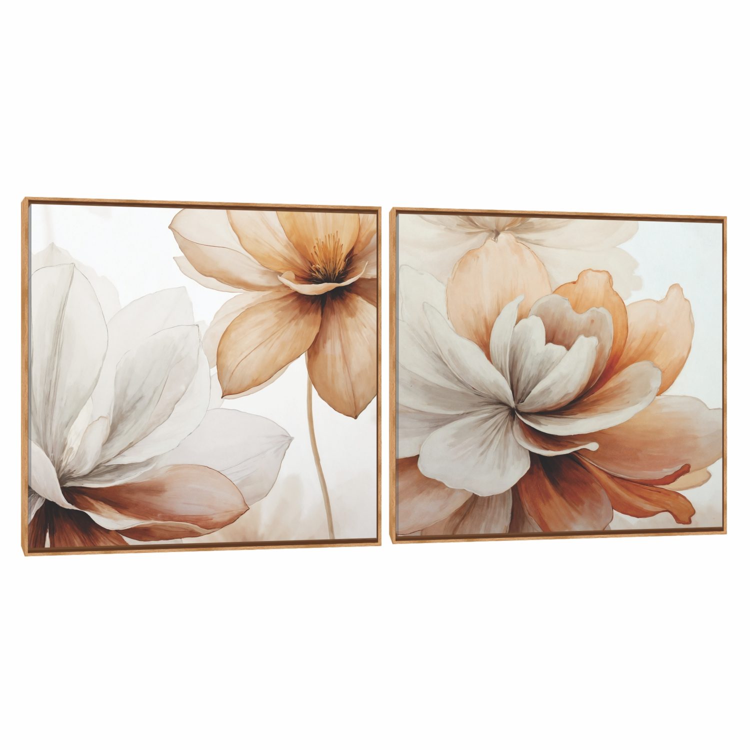 Quadro Decorativo Composição Duplo Flor de Amêndoa