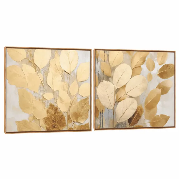 Quadro Decorativo Composição Duplo Folha Gold