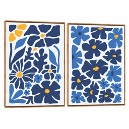 Quadro Decorativo Composição Duplo Flores Coloridas I