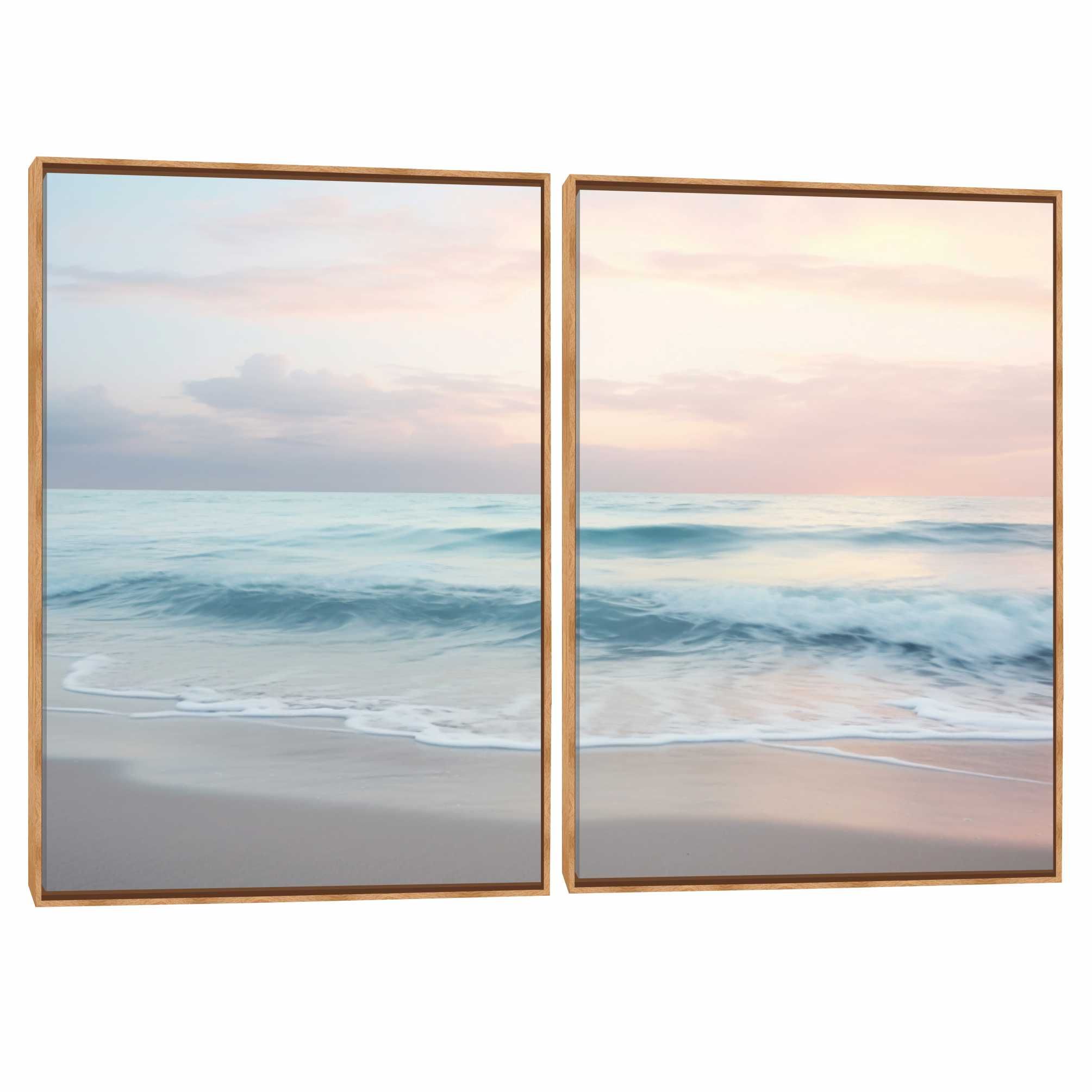 Quadro Decorativo Composição Duplo Mar Sereno 