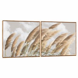 Quadro Decorativo Composição Duplo Penas Ao Vento
