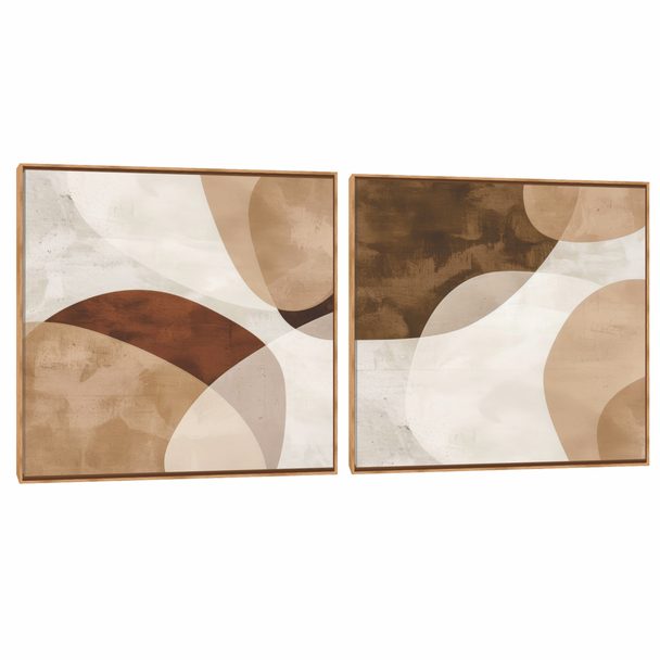 Quadro Decorativo Compsição Duplo Terroso