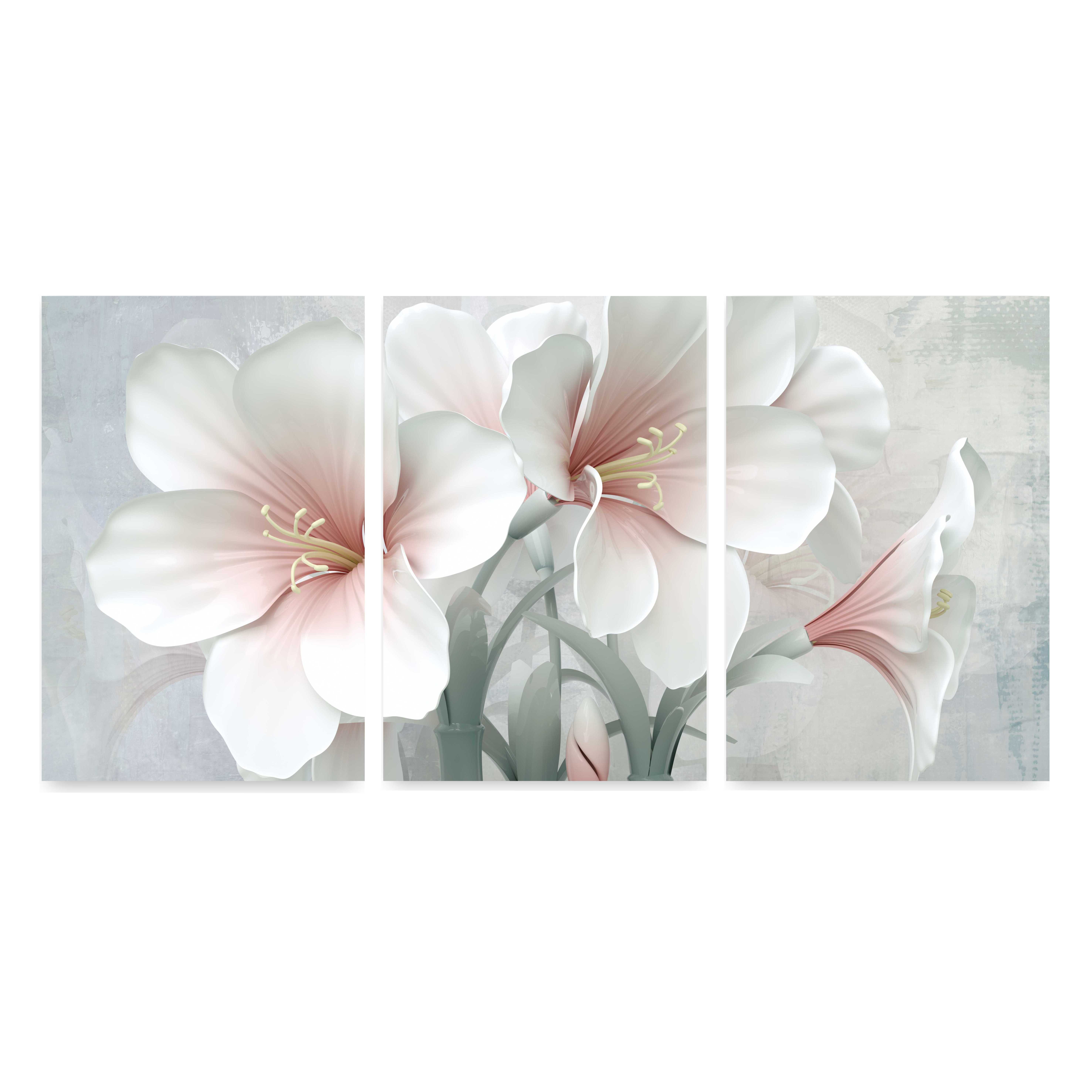 Quadro Outlet - Trio Lírio Sereno 60x40cm Chassi - 30% Off