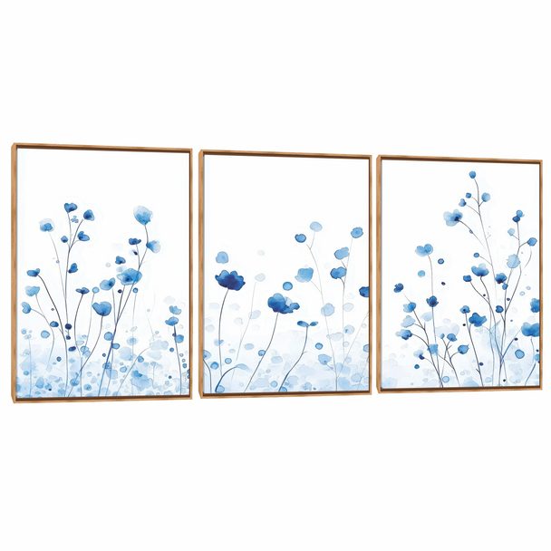 Quadro Decorativo Composição Trio Mini Florzinhas