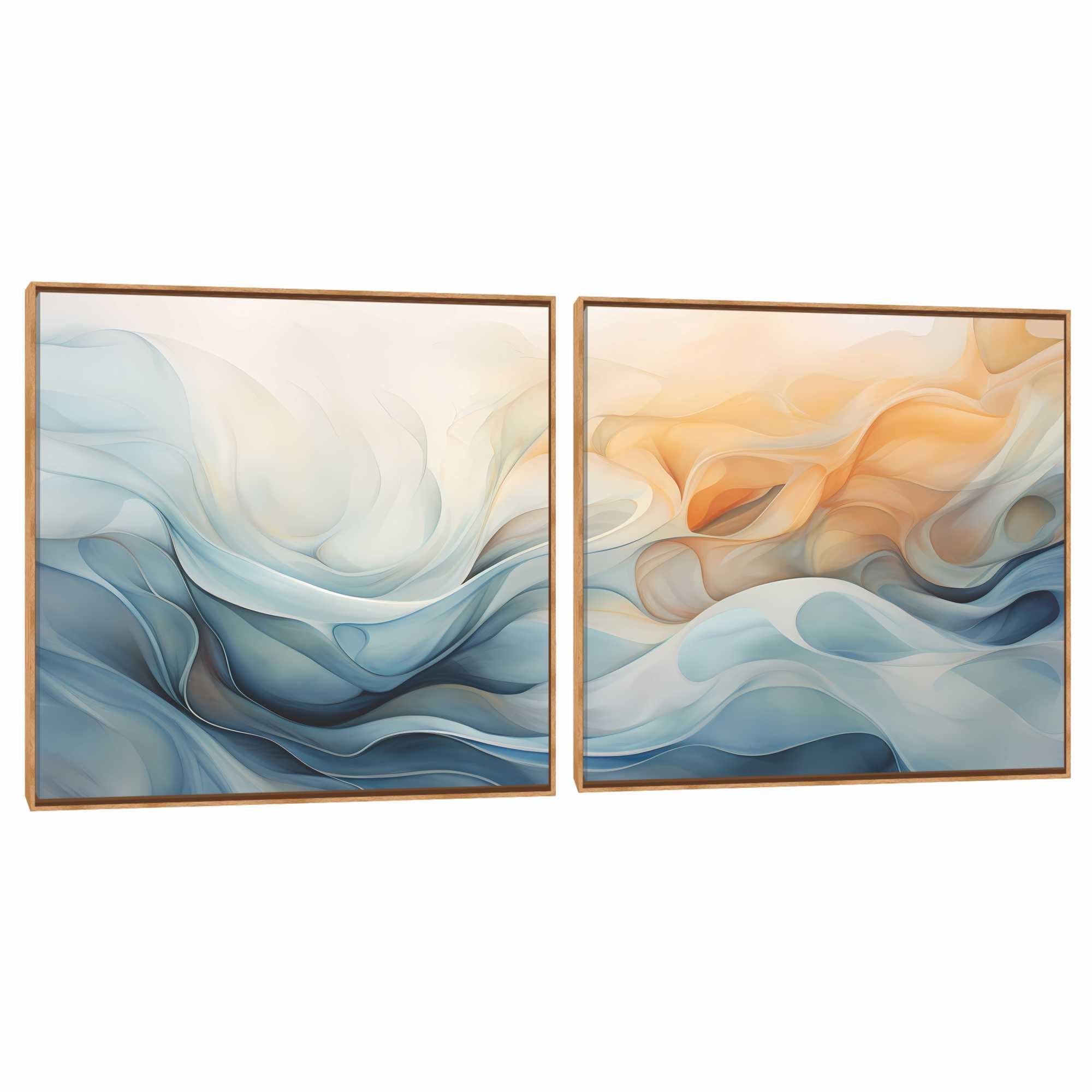 Quadro Decorativo Composição Duplo Onda Suave Q