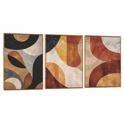 Quadro Decorativo Composiçõa Trio Abstrato Marrocos