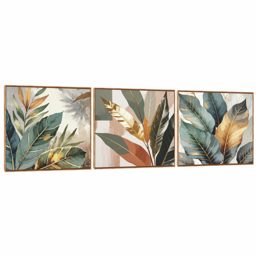 Quadro Decorativo Composição Trio Folha Tropical