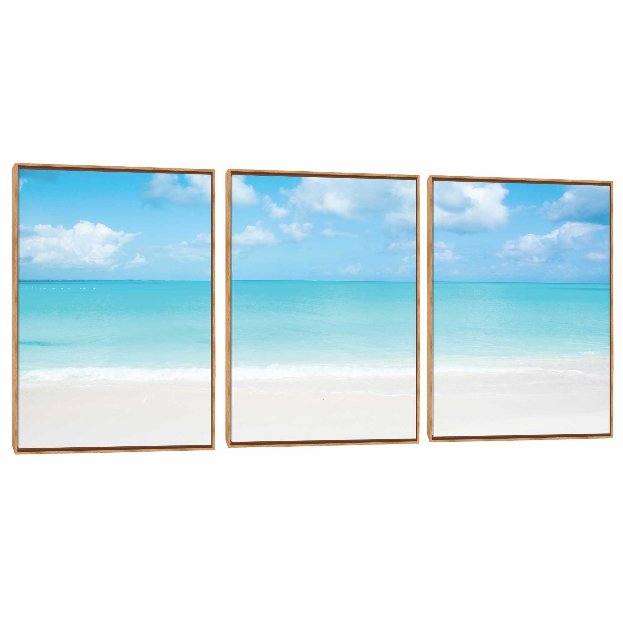Quadro Decorativo Composição Trio Mar e Areia 