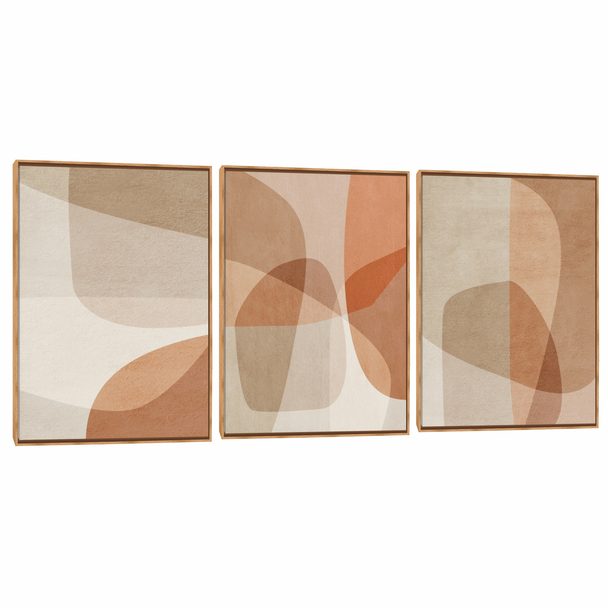 Quadro Decorativo Composição Trio Tom Sobre Tom