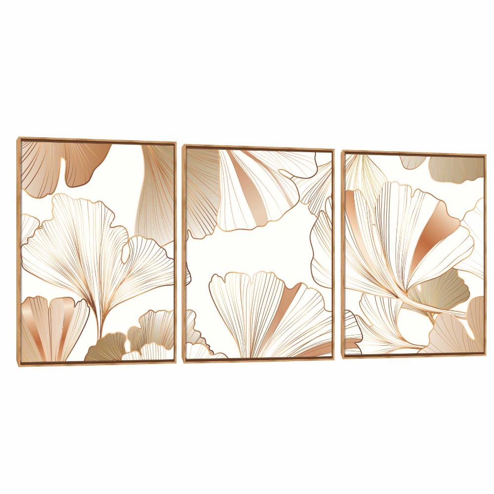 Quadro Decorativo Composição Trio Abs Leque