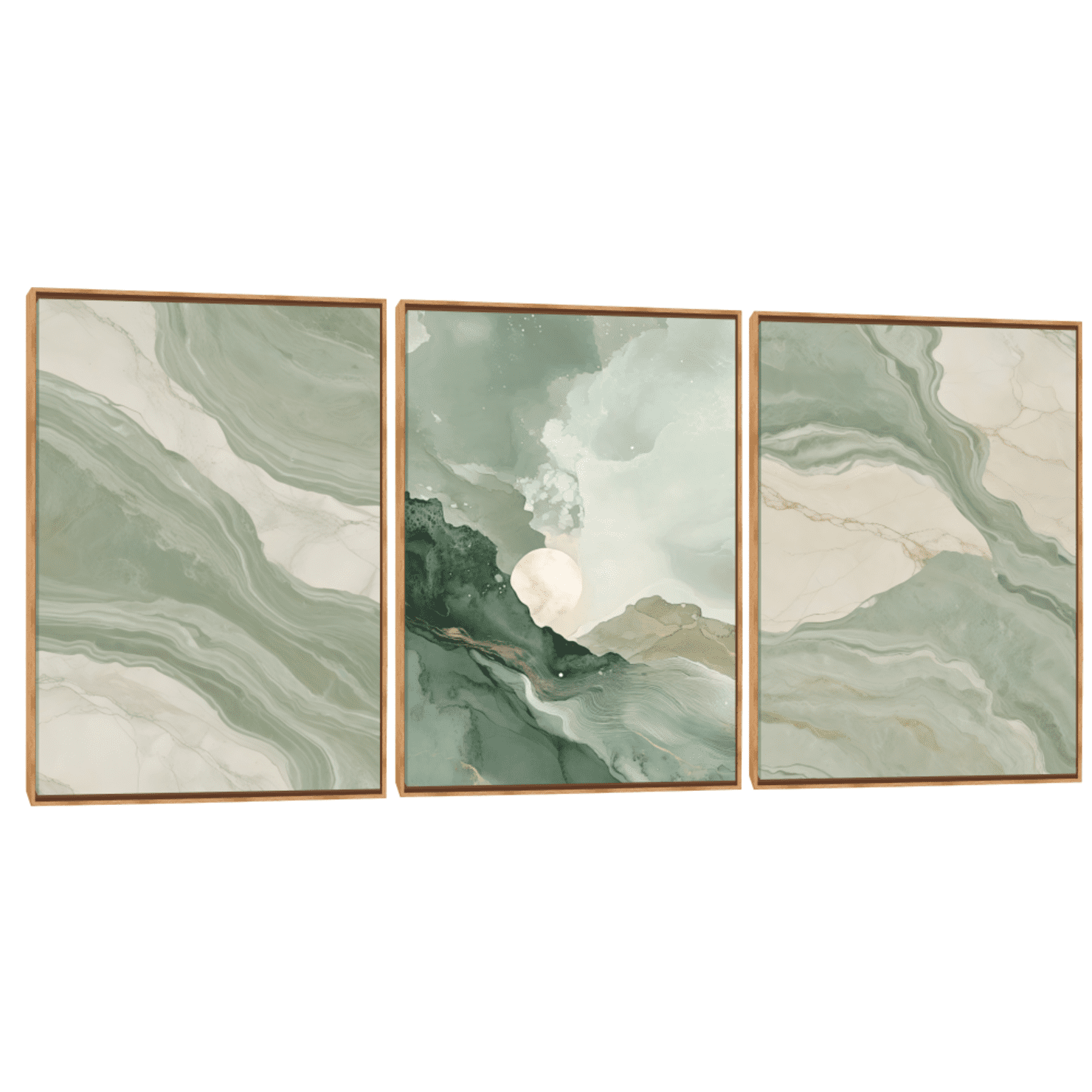 Quadro Decorativo Composição Trio Luar de Jade