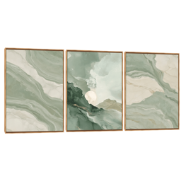 Quadro Decorativo Composição Trio Luar de Jade