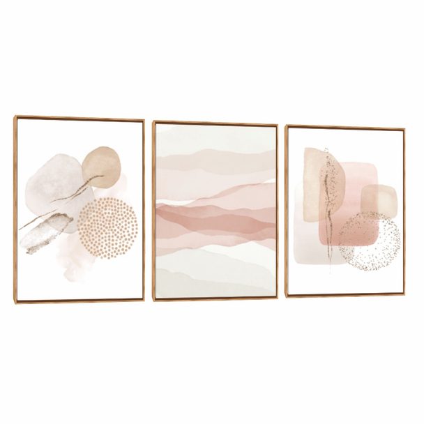 Quadro Decorativo Composição Trio Brilho Suave