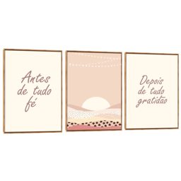 Quadro Decorativo Composição Trio Fé