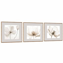 Quadro Decorativo Composição Trio Flor Cristal
