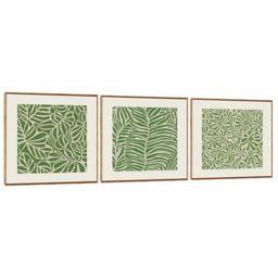 Quadro Decorativo Composição Trio Folhas ABS
