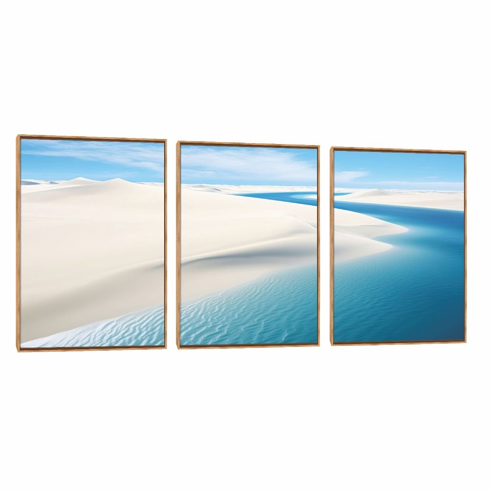 Quadro Decorativo Composição Trio Lençóis Maranhenses