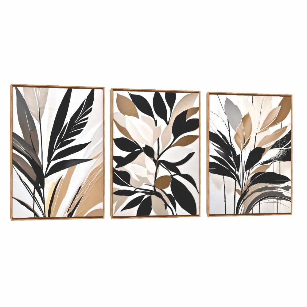 Quadro Decorativo Composição Trio Mix Bege II