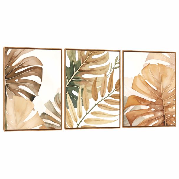 Quadro Decorativo Composição Trio Monstera
