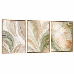 Quadro Decorativo Composição Trio Bege Aquarela