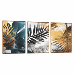 Quadro Decorativo Composição Trio Palmeira Laca
