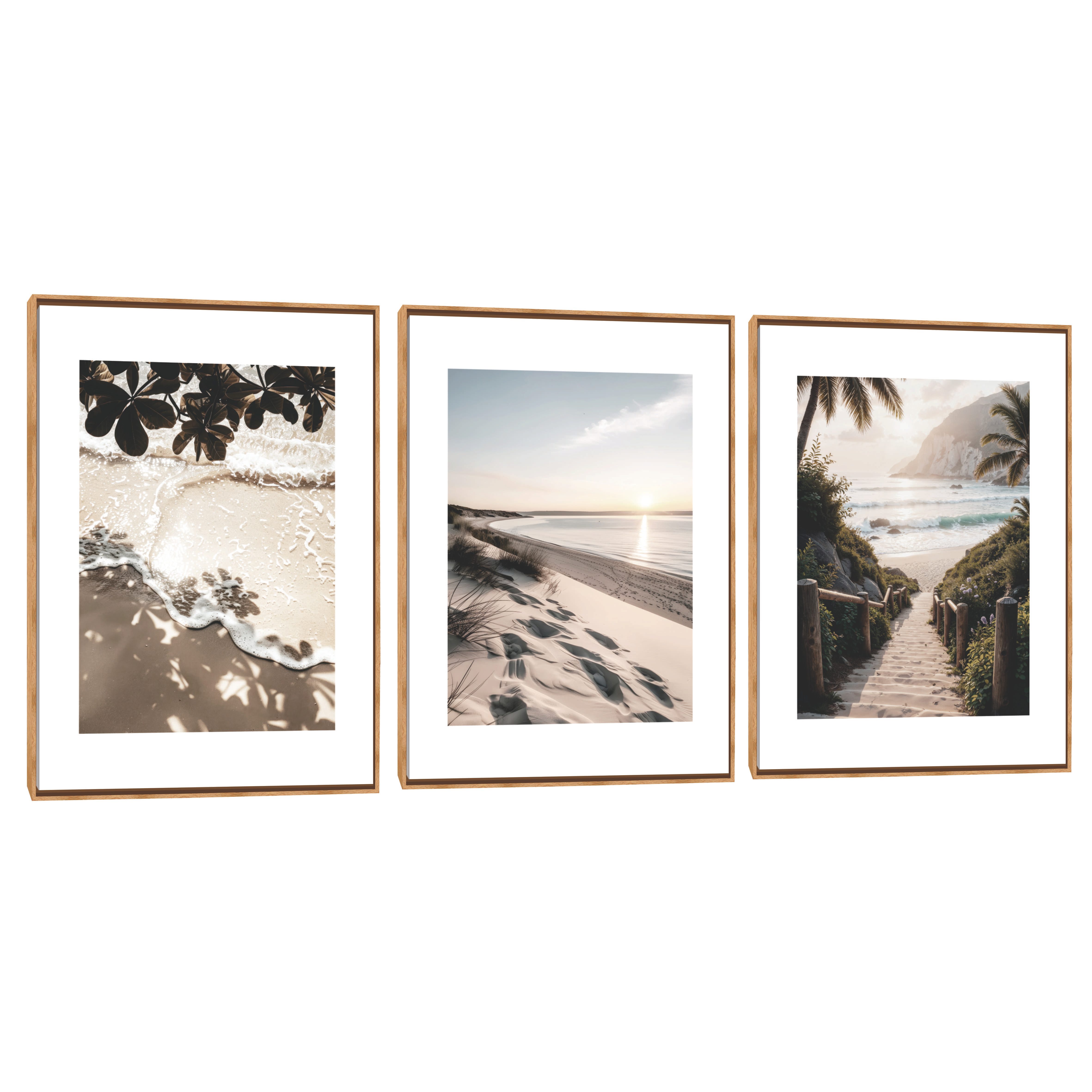 Quadro Decorativo Composição Trio Tarde Suave 