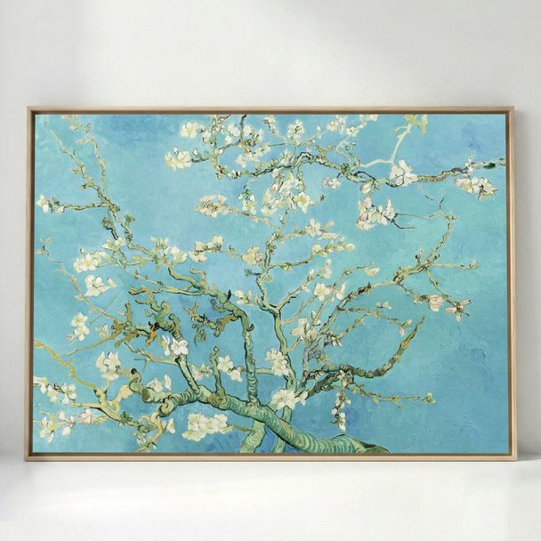 Quadro Outlet - Van Gogh Amendoeira - 120x80cm Madeira Clara - 30% Off