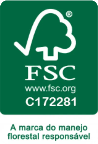 Selo Madeira de Reflorestamento Molduarte FSC